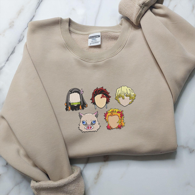 Anime Embroidered Sweatshirt, Embroidered Anime Shirt, Anime Shirt, Embroidered Shirt, Embroidered Hoodie, Anime Tee, Anime Shirt EKNYA066.jpg