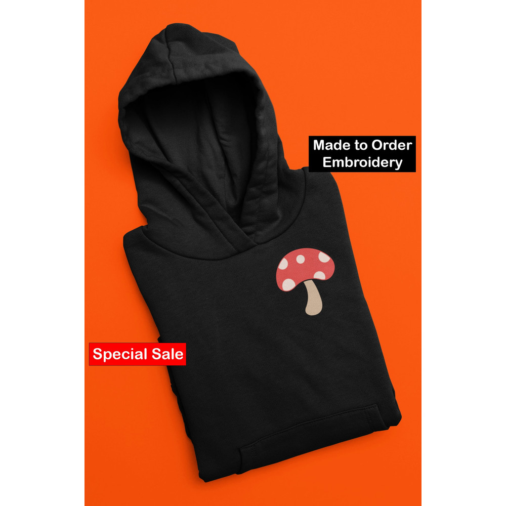 Cute Mushroom Embroidered Hoodie Mushroom Hoodie Valentine Mushroom Sweatshirt Mushroom Gift 1.jpg