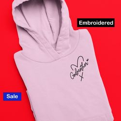 godmother embroidered hoodie godmother embroidery sweatshirt gift for woman godmother gift 1