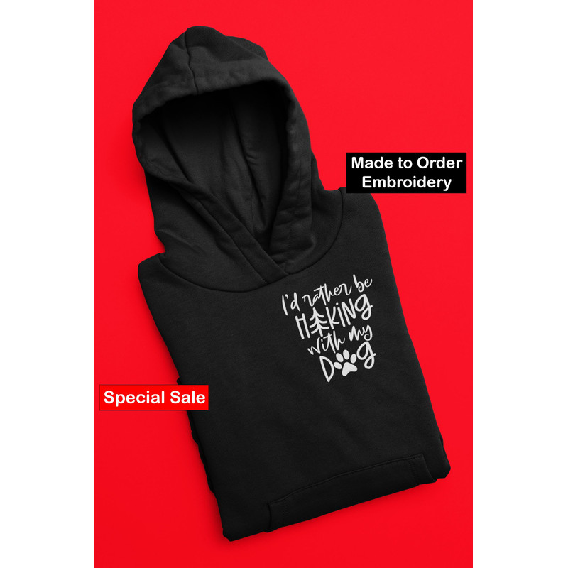 Hiking With My Dog Embroidered Hoodie Hiking Gifts for Women Hiking Streetwear Hoodie Nature Lover Gift Trendy Nature Hoodie Gift 1.jpg