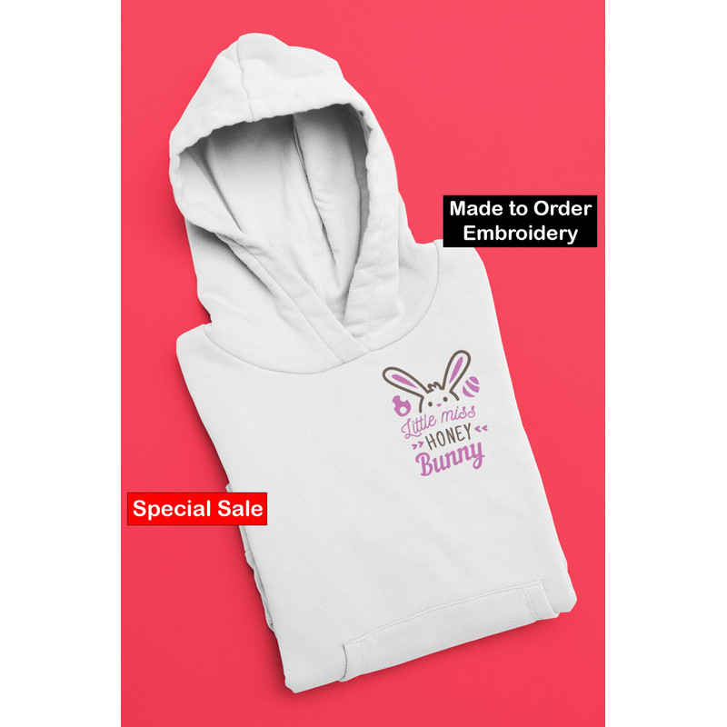 Honey Bunny Embroidered Hoodie Valentine Gift Aesthetic Hoodie Trendy Hoodie Girlfriend Gift Valentine Day Gift 1.jpg