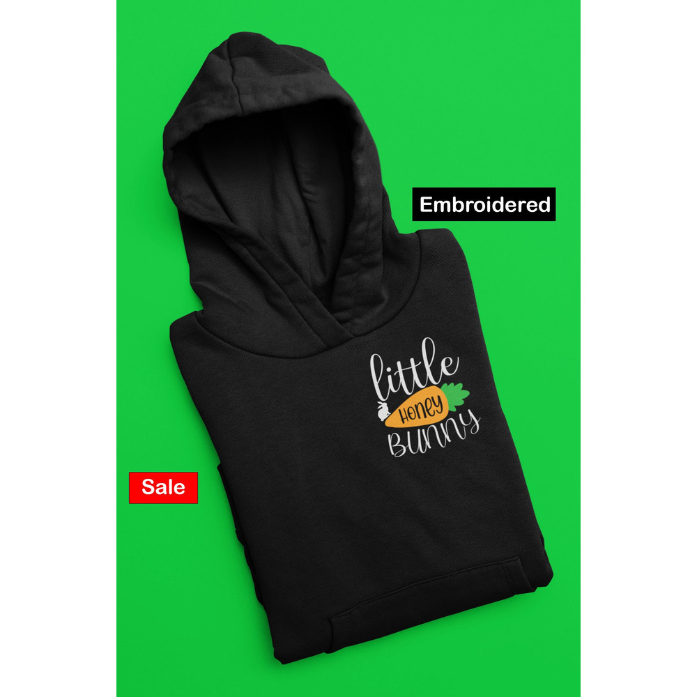 Honey Bunny Embroidered Hoodie Valentine Gift Aesthetic Hoodie Trendy Hoodie Girlfriend Gift Valentine Day Gift 3.jpg