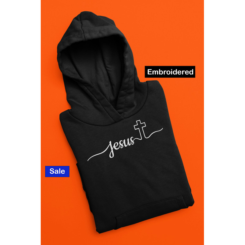 Jesus Christian Embroidered Hoodie Faith Embroidery Sweatshirt Christian Hoodie God Faith Over Fear Faith Gift 12.jpg