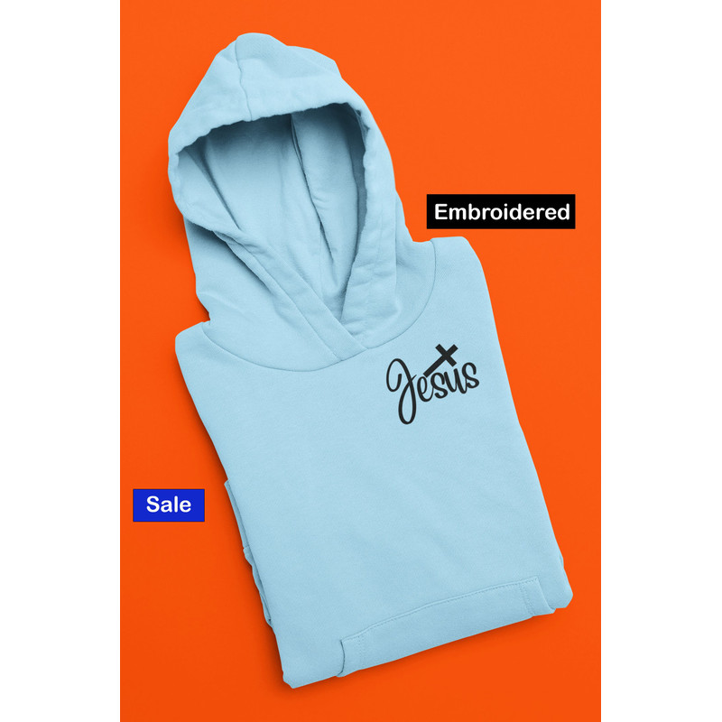 Jesus Christian Embroidered Hoodie Faith Embroidery Sweatshirt Christian Hoodie God Faith Over Fear Faith Gift 14.jpg