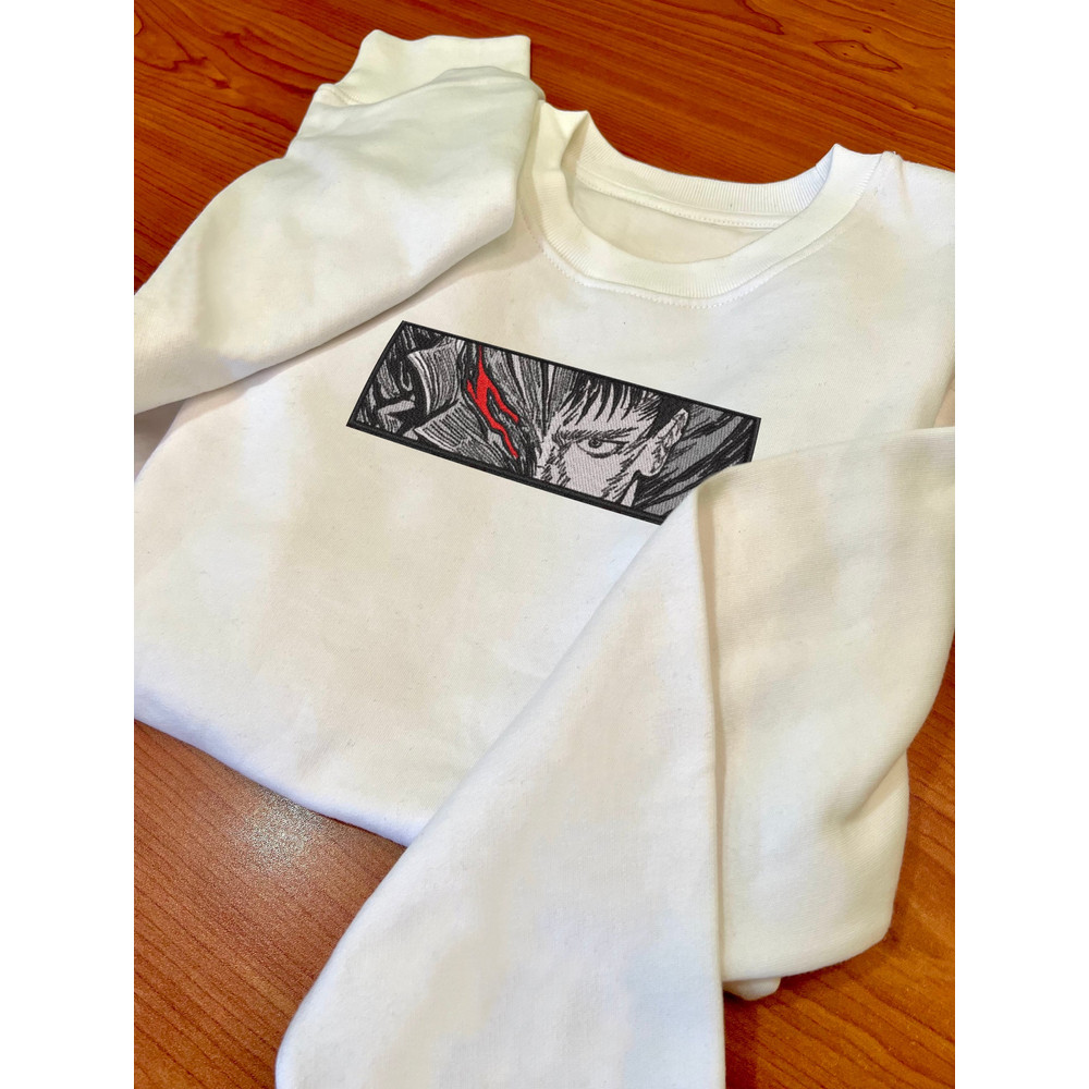 GUTS BLACK AND WHITE FRAME ANIME Embroidered Sweat7.jpg