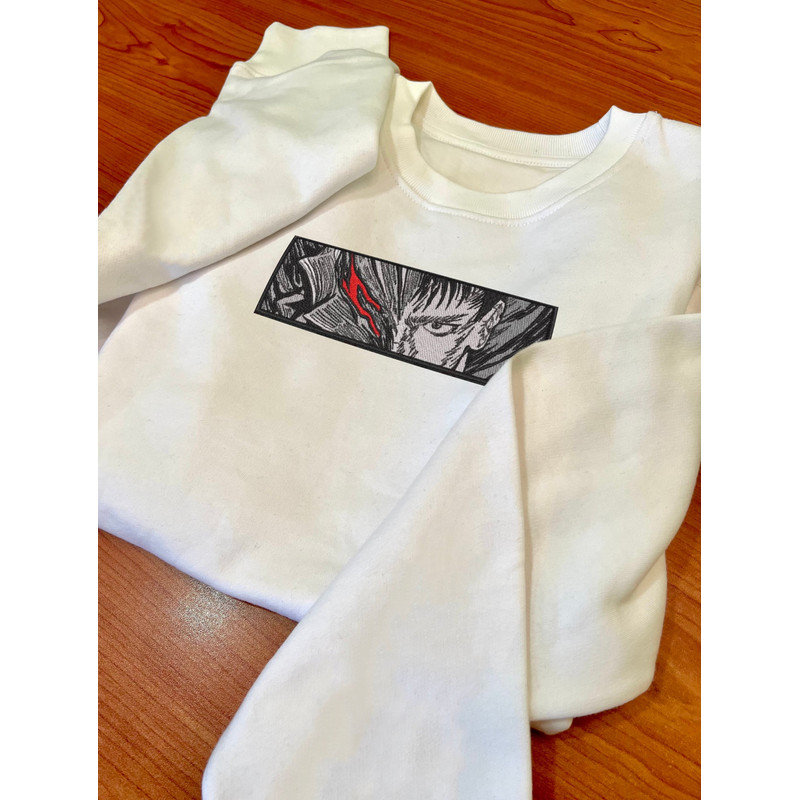 GUTS BLACK AND WHITE FRAME ANIME Embroidered Sweat7.jpg