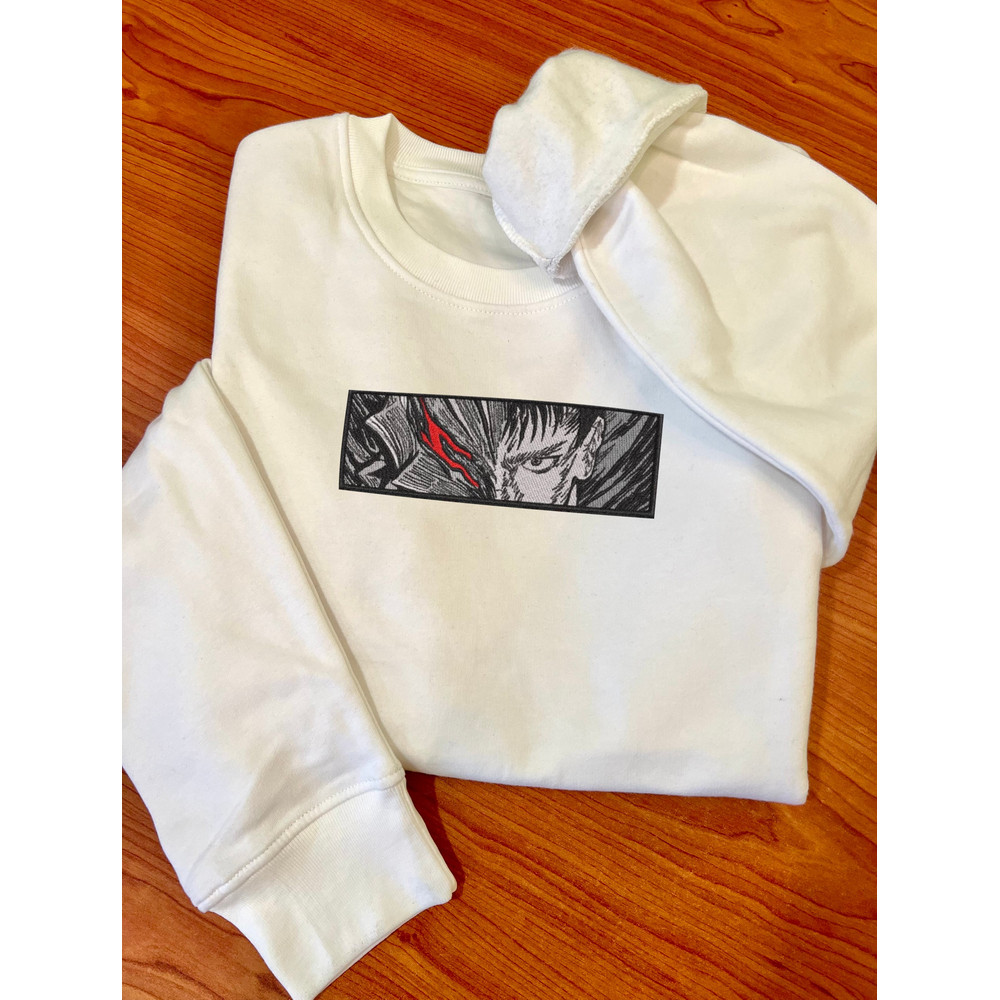 GUTS BLACK AND WHITE FRAME ANIME Embroidered Sweat8.jpg