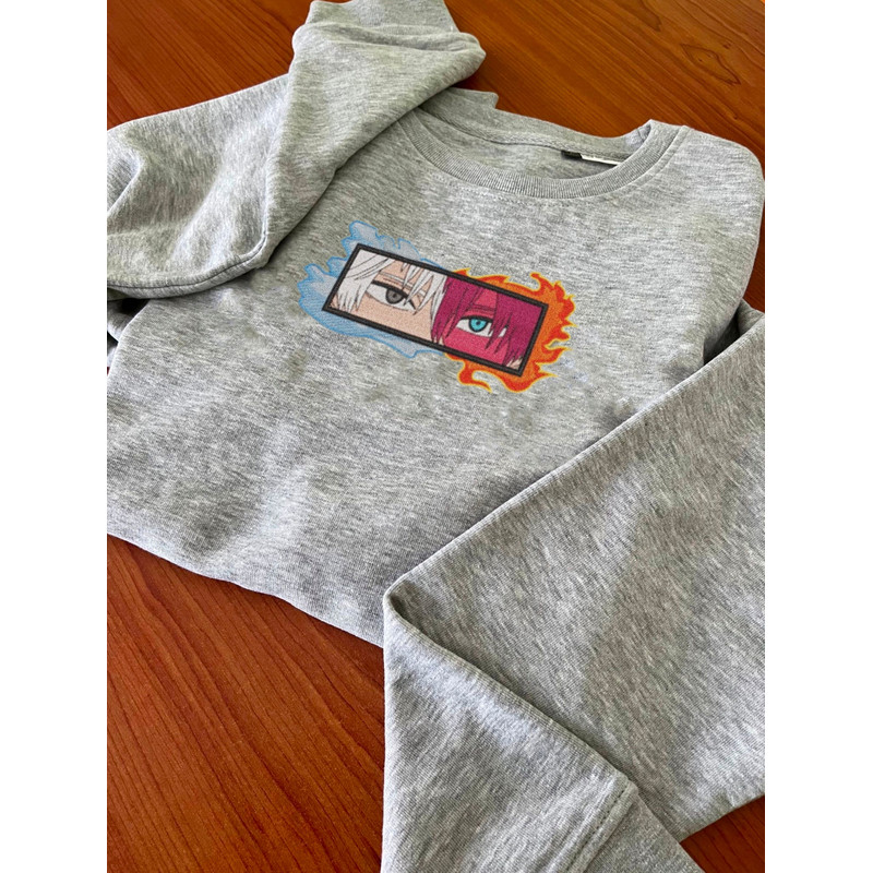 TODOROKI FIRE AND ICE FRAME ANIME Embroidered Sweat1.jpg