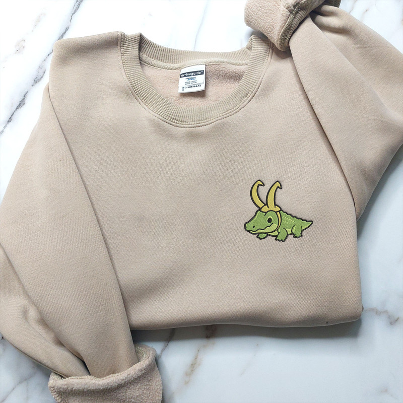 Alligator Loki Embroidered Shirt, Loki Crocodile Cute Shirt, Marvel Shirt, Christmas Gift, Trending Shirt, Autumn Shirt, Xmas Gift ECL070-TN.jpg
