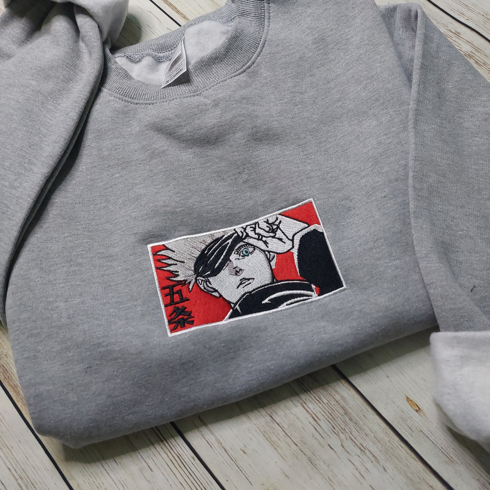 Anime Embroidered Sweatshirt, Embroidered Anime Shirt, Anime Shirt, Embroidered Shirt, Embroidered Hoodie, Anime Tee, Anime Shirt EJUJU010.jpg