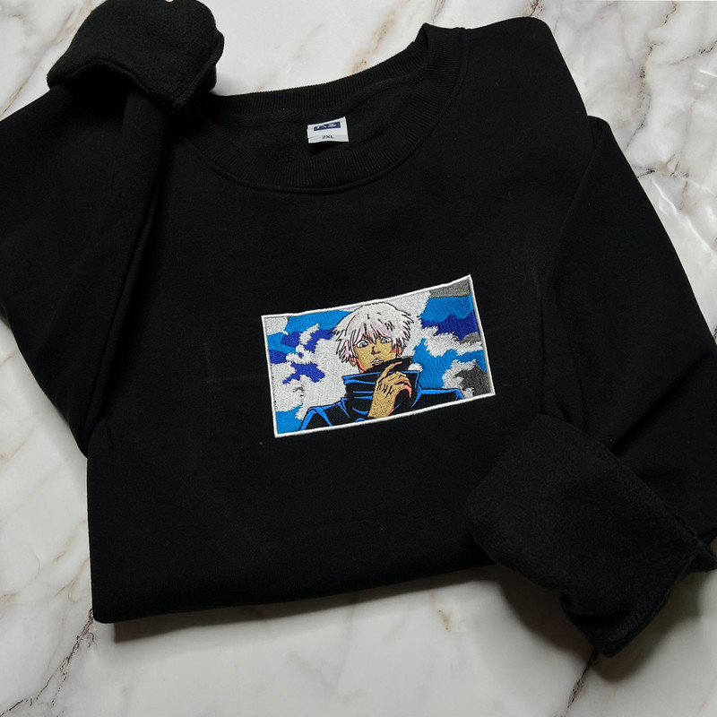 Anime Embroidered Sweatshirt, Embroidered Anime Shirt, Anime Shirt, Embroidered Shirt, Embroidered Hoodie, Anime Tee, Anime Shirt EJUJU027.jpg