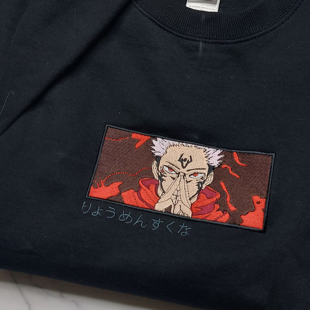 Anime Embroidered Sweatshirt, Embroidered Anime Shirt, Anime Shirt, Embroidered Shirt, Embroidered Hoodie, Anime Tee, Anime Shirt EJUJU098.jpg