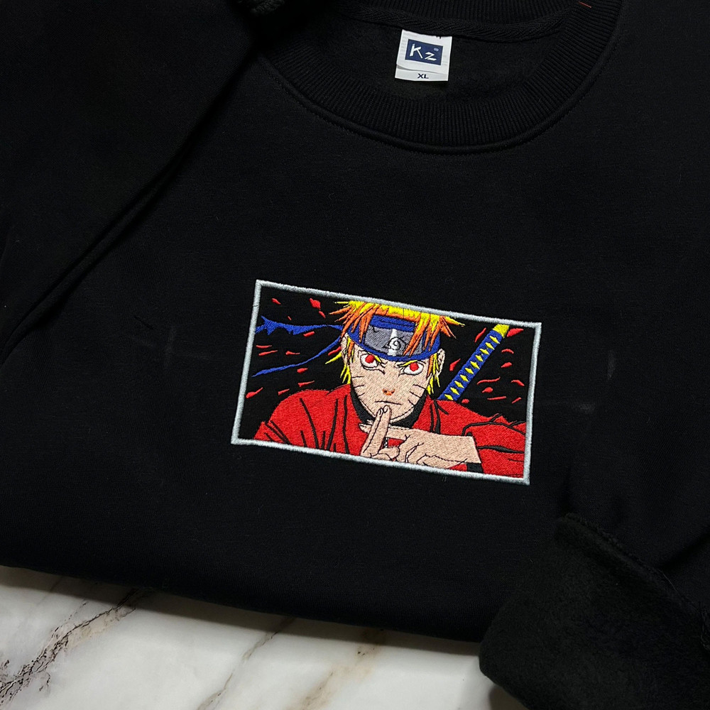 Anime Embroidered Sweatshirt, Embroidered Anime Shirt, Anime Shirt, Embroidered Shirt, Embroidered Hoodie, Anime Tee, Anime Shirt ENARU067.jpg