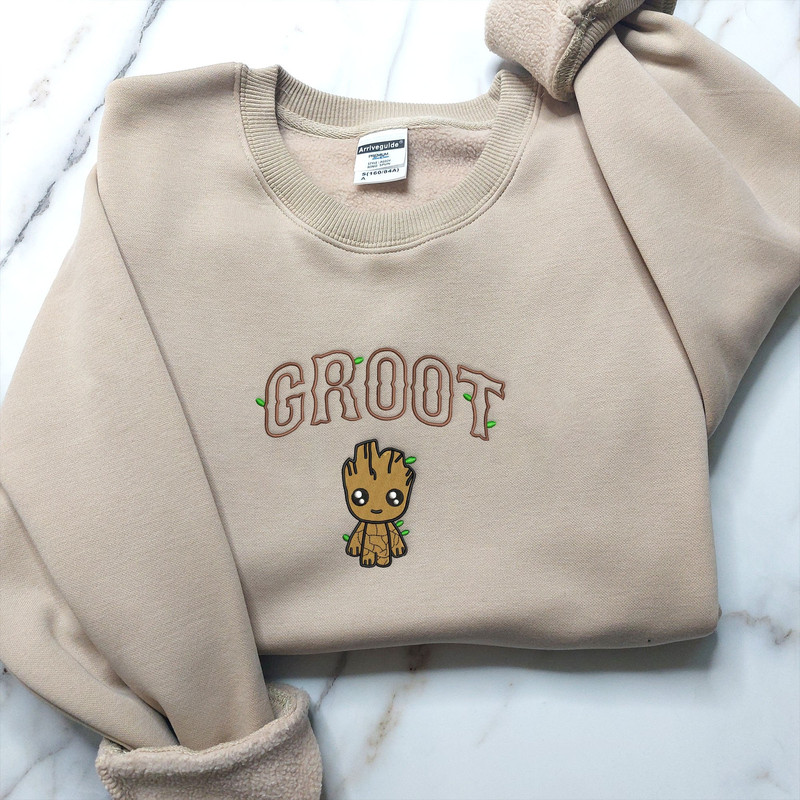 I'm Groot Embroidered Sweatshirts, Groot Shirt, Trending Shirt, Crewneck, y2k, Gift for Girl, Guardians of the Galaxy ECL064.jpg