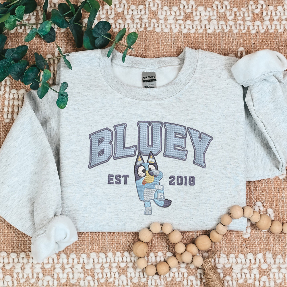 Bingo And Bluey Cartoon Embroidered Sweatshirt2.jpg