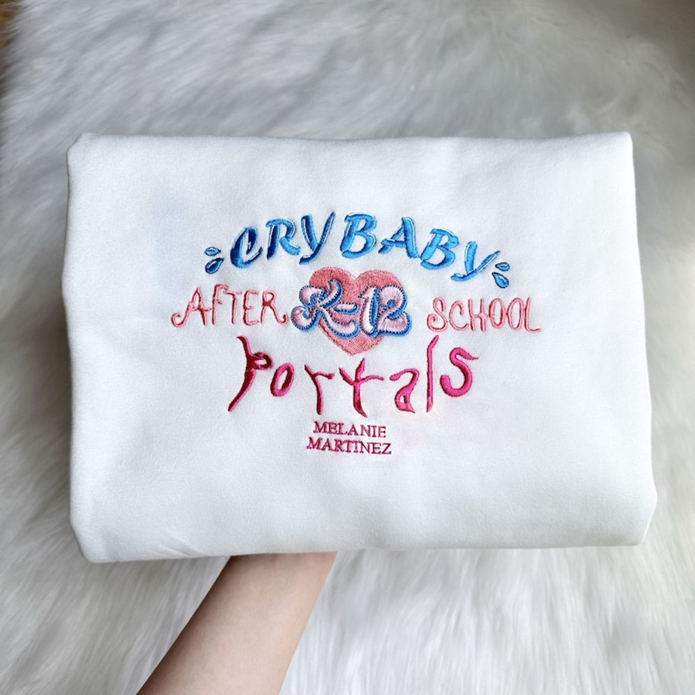 Melanie Martinez Mel Albums Ver.2 – Embroidered Sweatshirt, Melanie Martinez Portals Tour 2023 Embroidered Sweatshirt, Portals Album Shirt1.jpg