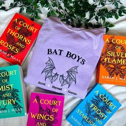 bat boys sweatshirt / licensed acotar merch / embroidered acotar sweatshirt/ sjm merch / booktok merch