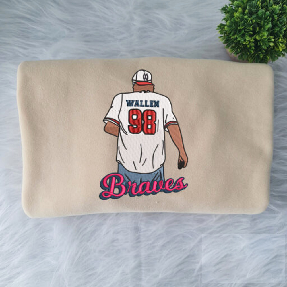 98 Braves Morgan Embroidered Sweatshirt, Morgan Wallen Style Embroidered Crewneck, Sweatshirt- Music Merch1.png