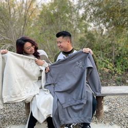 embroidered custom portrait from photo, outline photo sweatshirt, tshirt, custom photo, custom portrait sweats, couple h