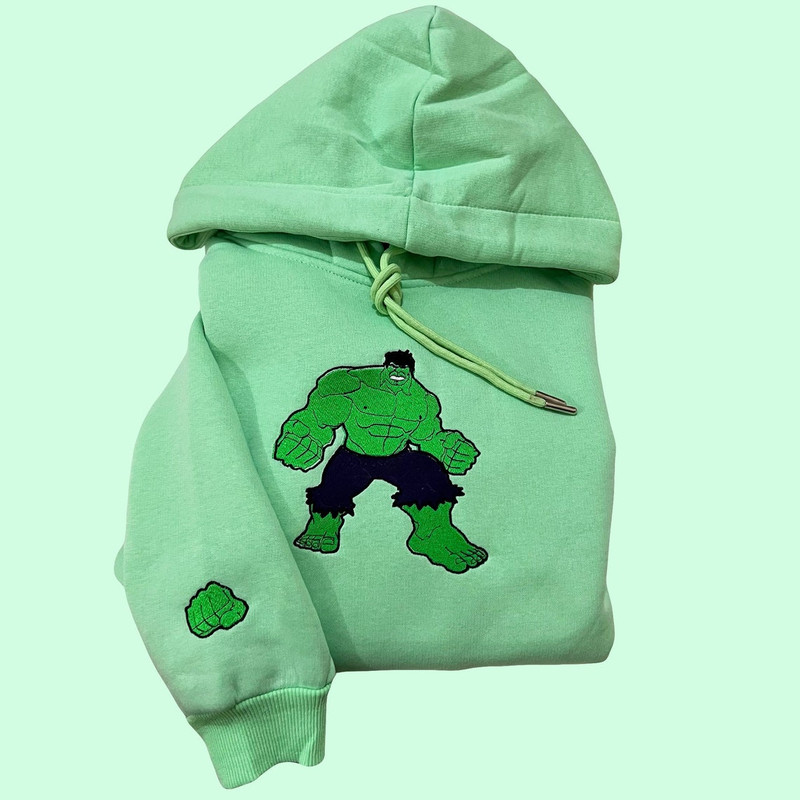 Hulk Embroidered Hoodie Hulk Embroidered Sweatshirt Hulk Embroidery Hulk Hoodies Hulk, Spiderman, Avangers Sweatshirt For Unisex.jpg