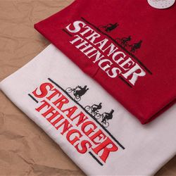 inspired stranger things embroidered sweatshirt, stranger things embroidered t-shirt, stranger things embroidery polo sh