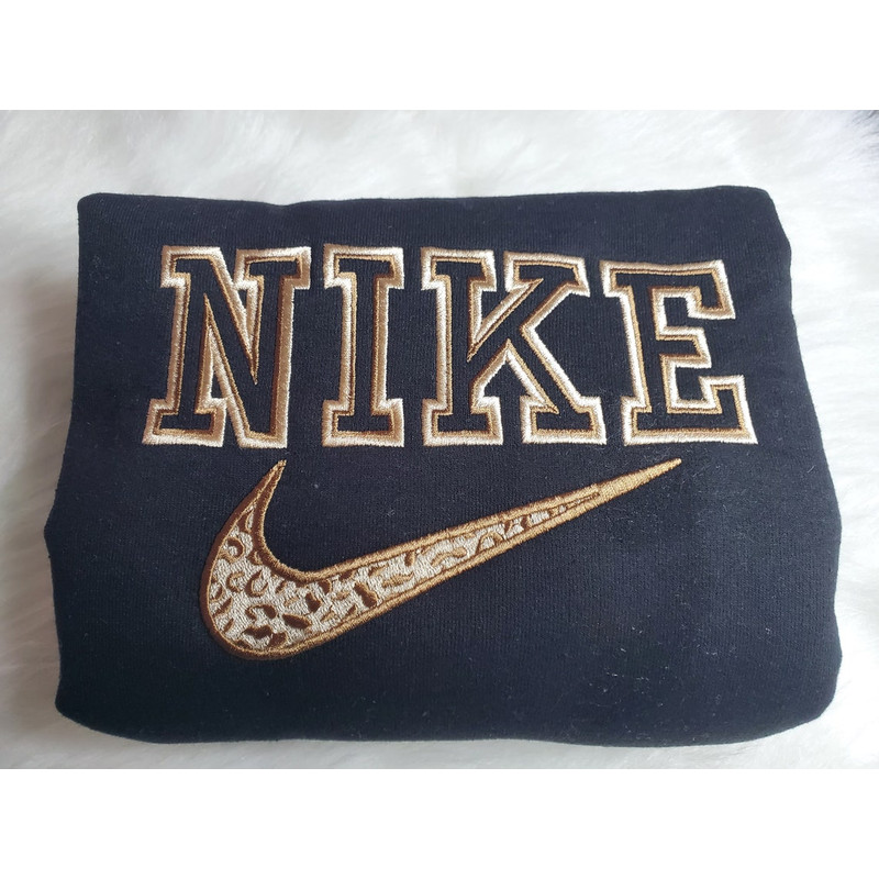 Nike Logo Leopard Cheetah Style Embroidered Sweatshirt, Nike Embroidered T-shirt, Nike Embroidery Polo Shirt.jpg