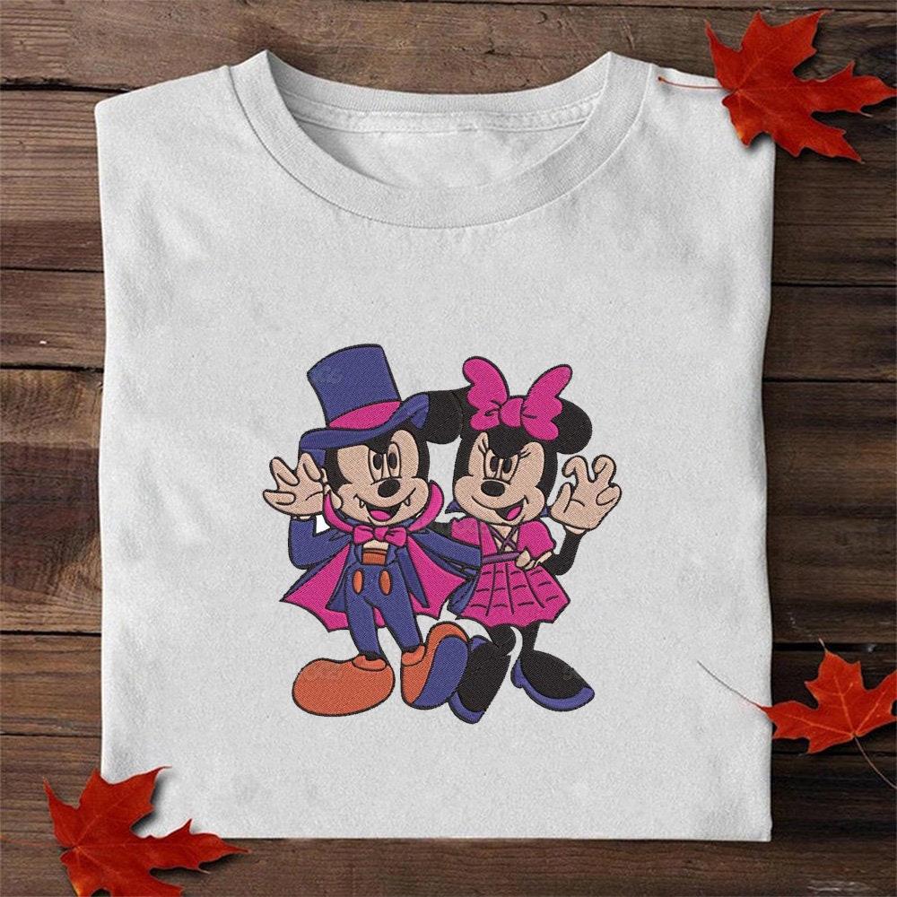 Mickey Minnie Halloween Embroidered Shirt, Halloween Embroidery T-Shirt, Halloween Embroidered Sweatshirt, Halloween Embroidered Polo Shirt.jpg