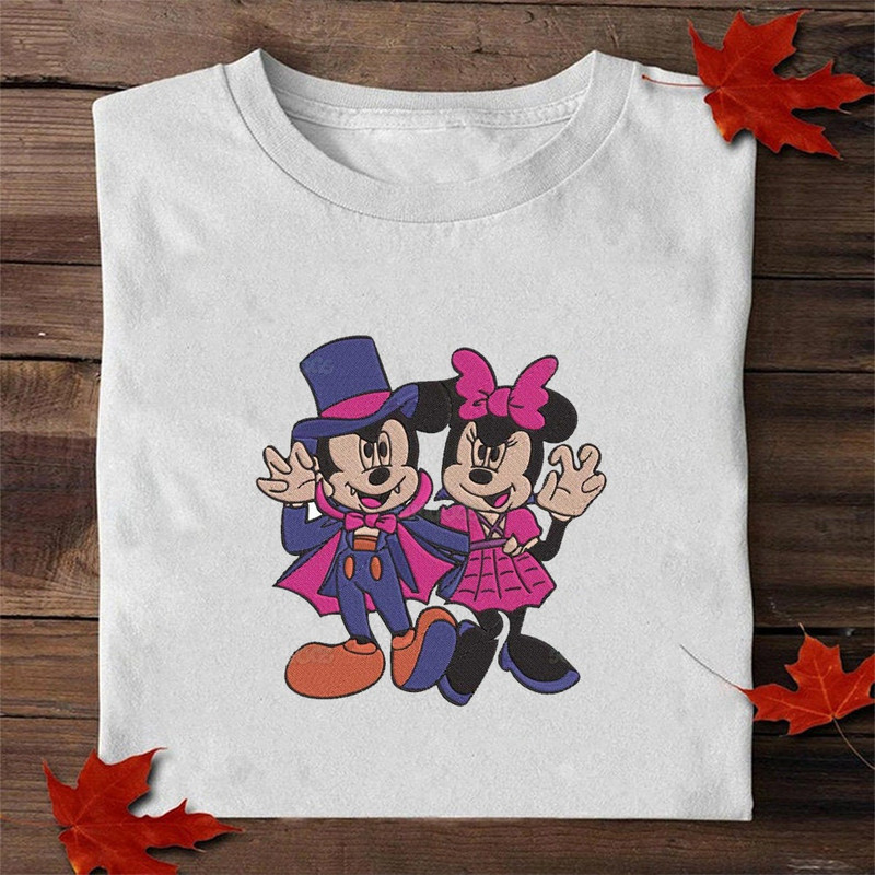 Mickey Minnie Halloween Embroidered Shirt, Halloween Embroidery T-Shirt, Halloween Embroidered Sweatshirt, Halloween Embroidered Polo Shirt.jpg