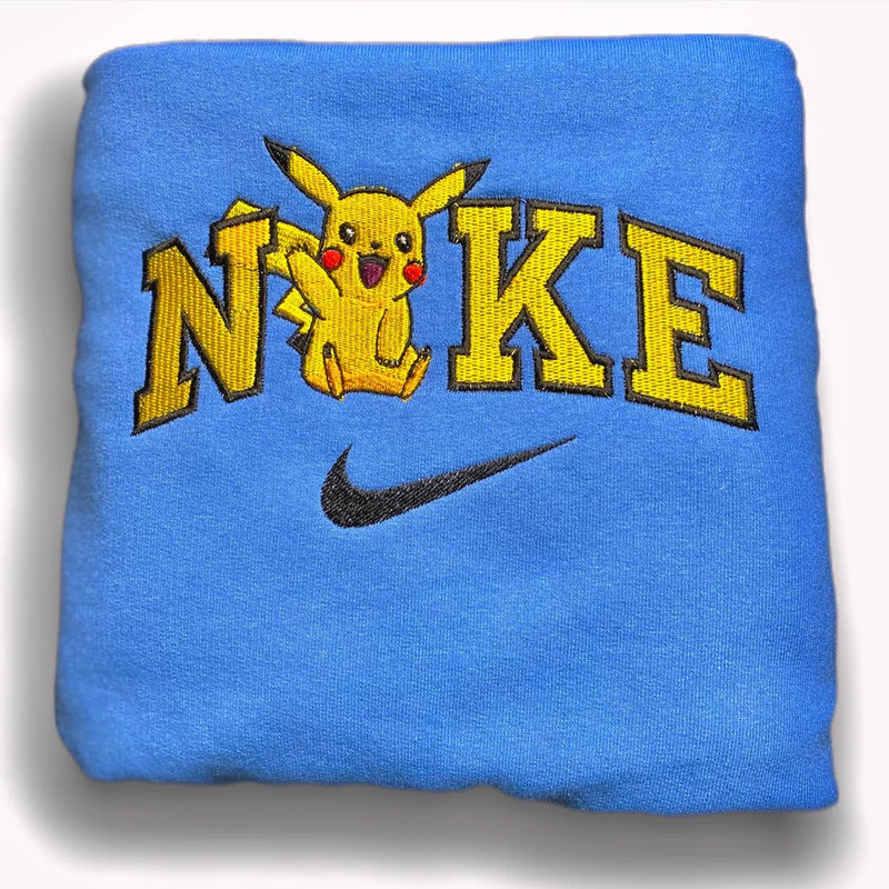 Pokemon Cute Pikachu NIKE Embroidered Shirt, Pokemon Embroidery T-Shirt, Pikachu Pokemon Embroidered Crewneck Sweatshirt, Pikachu Polo Shirt.jpg