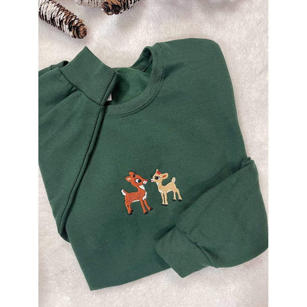 Rudolph And Clarice Disney Embroidered Sweatshirt Inspired Crewneck Sweatshirt Christmas Xmas.jpg
