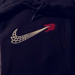 spider man x embroidered sweatshirt, marvel superhero embroider sweatshirt, valentine annniversary couple matching hoodi