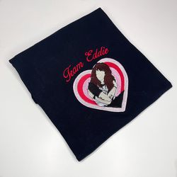 team eddie embroidered shirt, stranger things embroidery t-shirt, stranger things embroidered sweatshirt, stranger thing