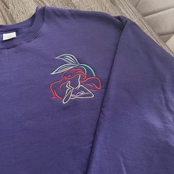 the little mermaid ariel disney embroidered sweatshirt inspired crewneck sweatshirt christmas xmas