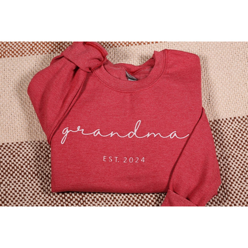 Custom Grandma Embroidered Sweatshirt, Personalized Grandmama Hoodie With Est. Date, Great Grandma Outfit, Granny Clothes, Mom Birthday Gift1.jpg
