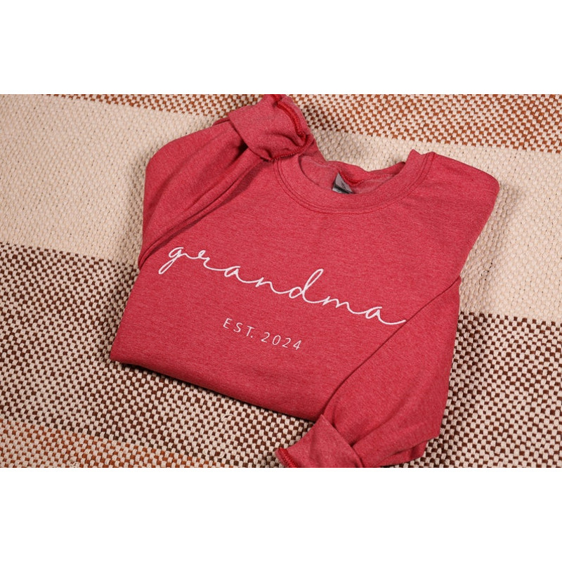 Custom Grandma Embroidered Sweatshirt, Personalized Grandmama Hoodie With Est. Date, Great Grandma Outfit, Granny Clothes, Mom Birthday Gift3.jpg