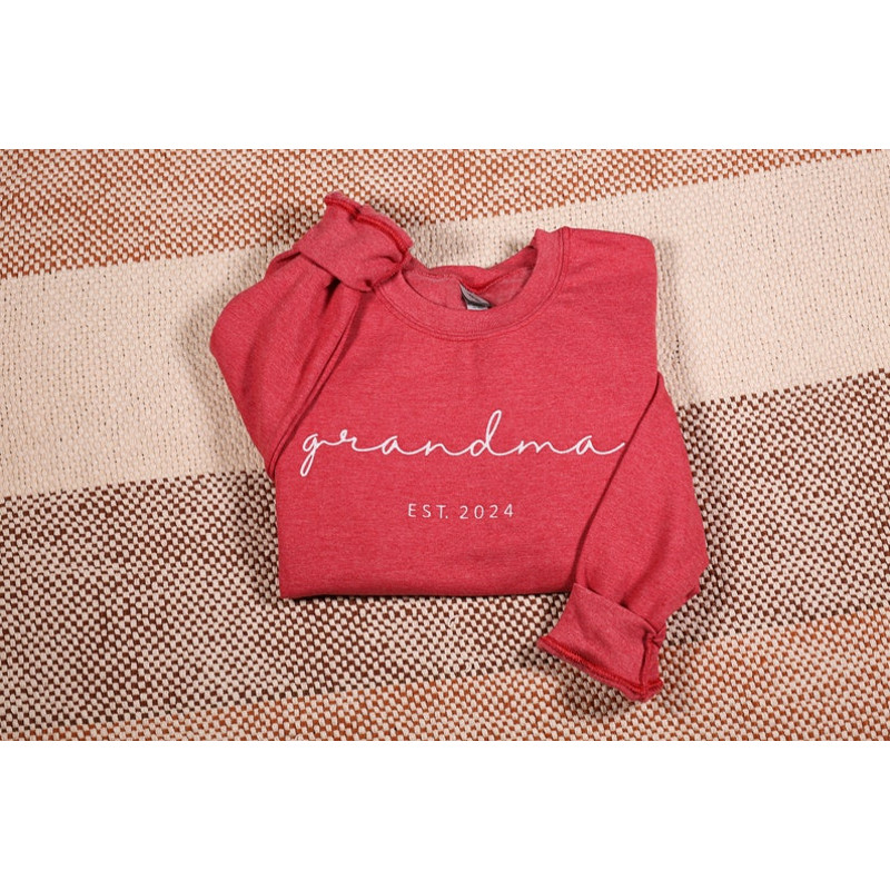 Custom Grandma Embroidered Sweatshirt, Personalized Grandmama Hoodie With Est. Date, Great Grandma Outfit, Granny Clothes, Mom Birthday Gift5.jpg