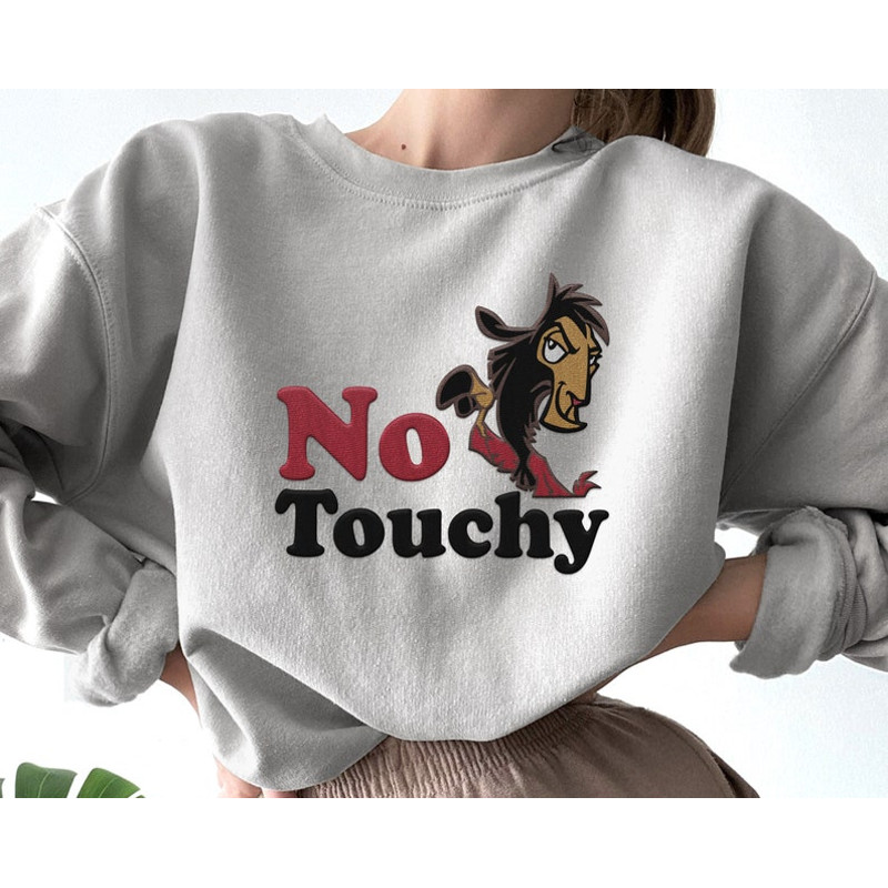 Embroidered Disney Kuzco Llama No Touchy Sweatshirt, Vintage Disney Emperor's New Groove Embroidery Shirt, Disneyland Family Trip2.jpg