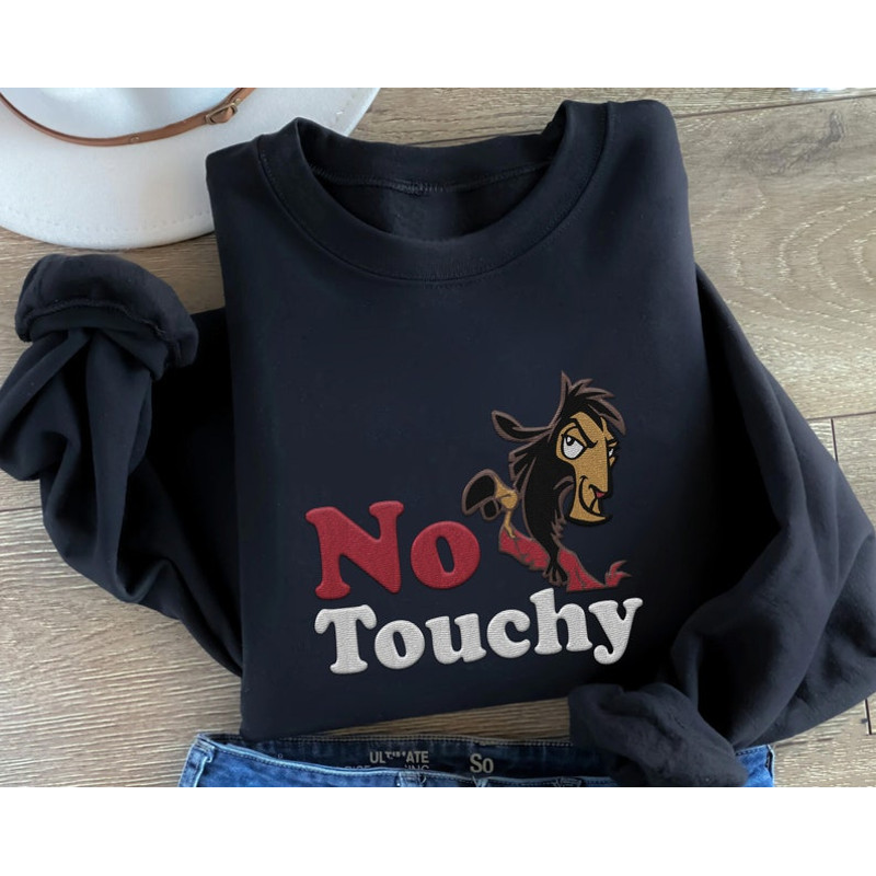Embroidered Disney Kuzco Llama No Touchy Sweatshirt, Vintage Disney Emperor's New Groove Embroidery Shirt, Disneyland Family Trip3.jpg