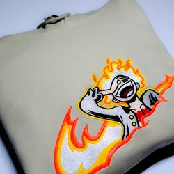 anime luffy gear 5 embroidery hoodie