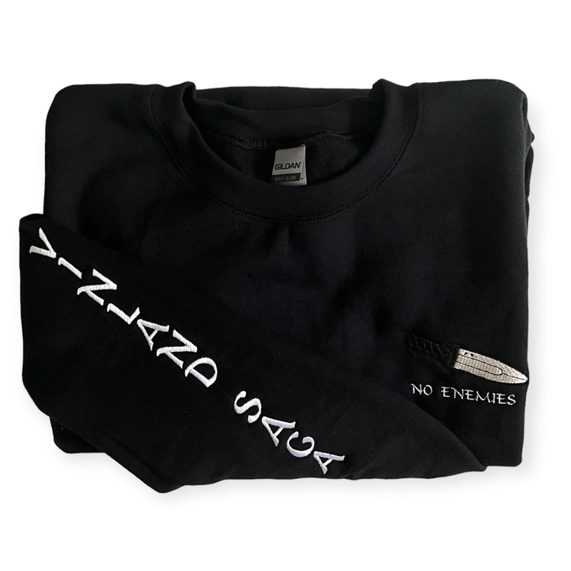 Anime Embroidered Hoodie  Embroidery Shirt  Anime SweatShirt  Vinland  Thorfinn Dagger  Embroidered Apparel  Minimalist Anime.jpg