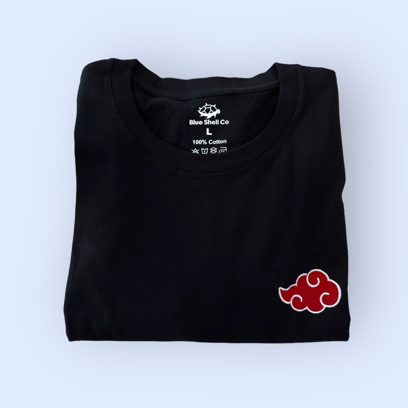 Anime Shirt - Hoodie - Embroidered Anime Shirt Hoodie - Minimalist- Anime T Shirt - Anime Hoodie - Cute Anime - Cute Hoodie - Akatsuki Cloud.jpg