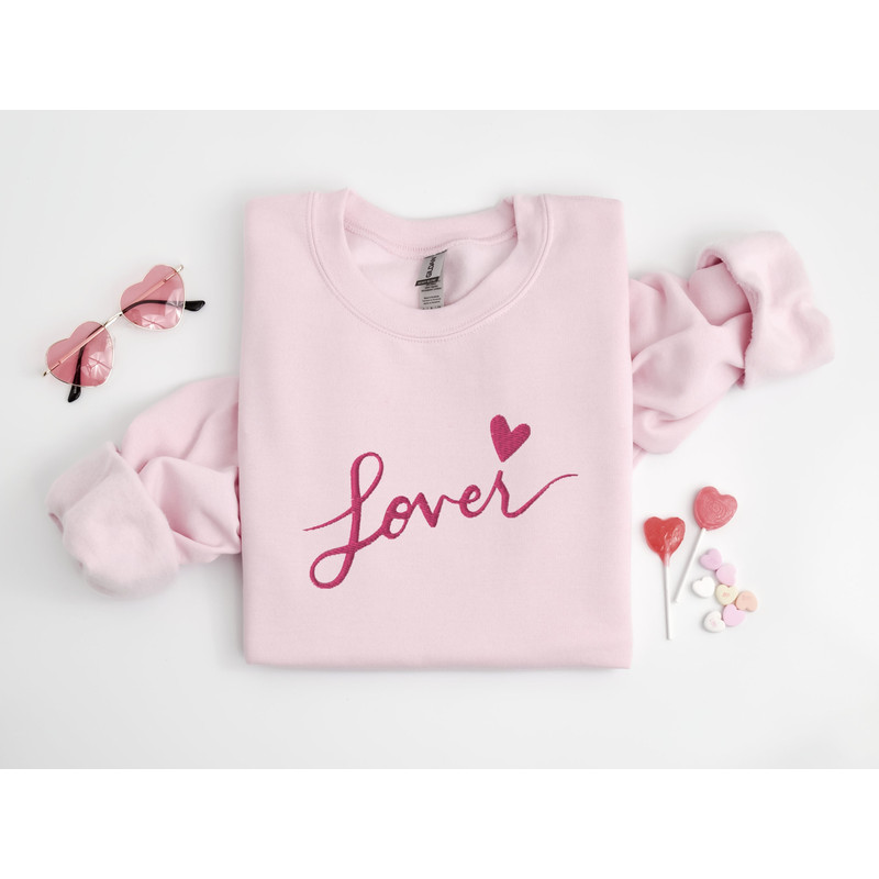 Embroidered Lover Sweater, Embroidered Lover Crewneck Sweatshirt, Singer Merch, Singer Sweatshirt, Midnights Sweater, Valentines Day Shirt.jpg