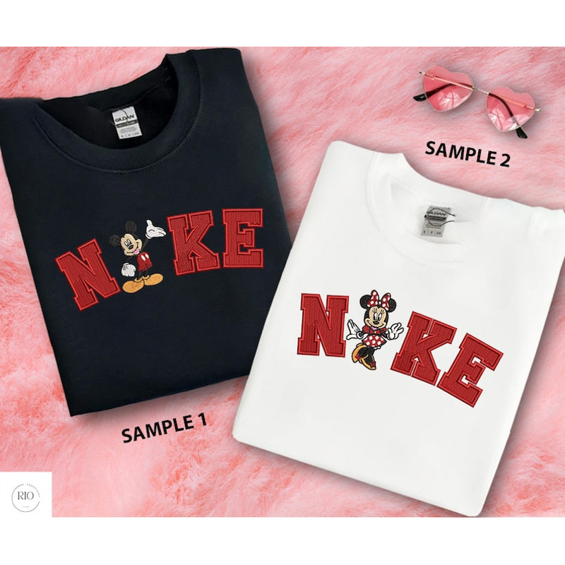 Minnie x Mickey embroidery sweatshirt, Couple Matching Sweatshirt, Disney Couple Sweatshirt, Valentine's Day Gift, Anniversary Gift1.jpg