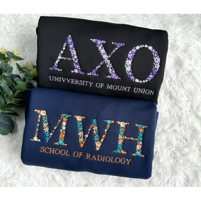 Custom Embroidered Varsity Crewneck Sweatshirt, Embroidery Floral Letter Crewneck Tshirt Hoodie Personalized Sweatshirt, Gift for Mom.jpg