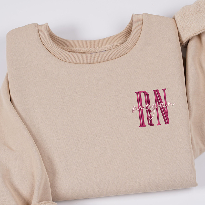 EMBROIDERED Sweatshirt Personalized Name, RN Sweatshirt Custom Top for Nurse Graduation Gift,  Embroidered Nurse Sweatshirt.jpg