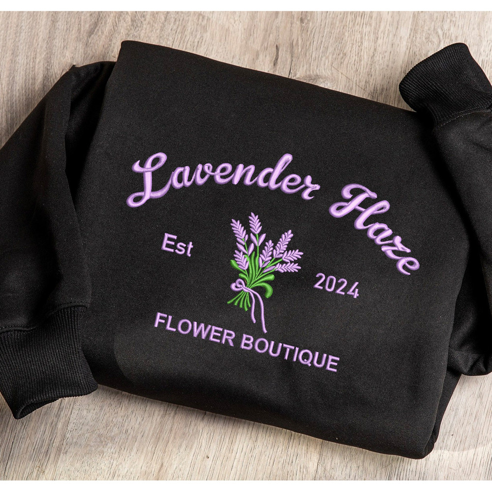 Lavender Haze Embroidered Sweatshirt, Lavender T-shirt, Lavender Haze Hoodie, Aesthetic gift for girl, Lavender Shirt, Pop culture y2k shirt.jpg