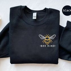 bee kind embroidered sweatshirt, be kind sweatshirt, kindnes, 3