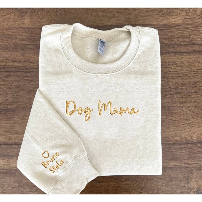 Dog Mama Embroidered Sweatshirt, Custom Pet Hoodie, Personalized Pet Name Sweatshirt, Pet Lover Sweater, Dog Mom Sweater, Dog Owner Gift.jpg