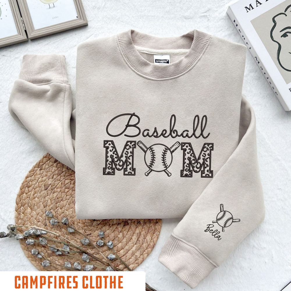 Custom Baseball Name Embroidered Sweatshirt, Personalized Baseball Mom Gift, In My Baseball Mom Era Shirt, Game Day Shirt,Mom Sport  Crewnec.jpg