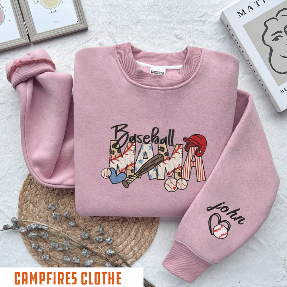 Custom Embroidered Baseball Mama Crewneck, Mother's Day Gift, Game Day Shirt, Baseball Mama Sweatshirt, Mom Baseball, Mama Baseball Gift.jpg